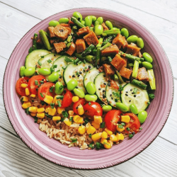 Bowl de poke vegano