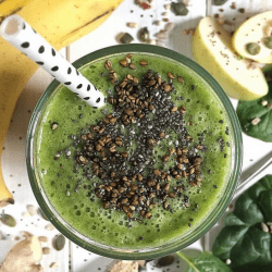 Vaso con el Smoothie detox